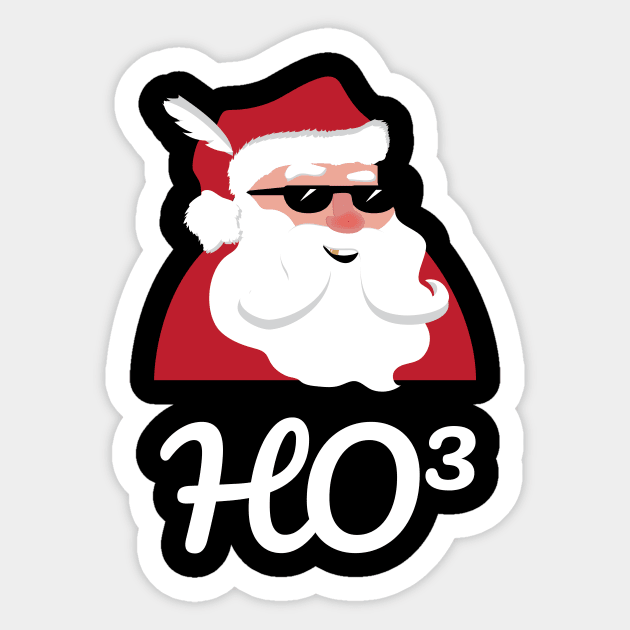 Ho Cubed Santa Claus Christmas Joke Sticker by JustPick